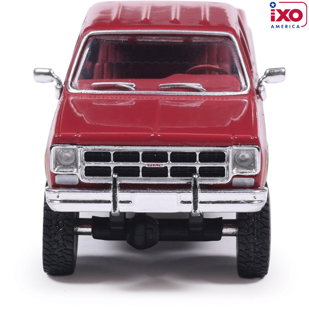 (PRE-0RDER 2026) 1977 GMC Sierra Grande K2500 Crew Cab Wideside Lifted - (Dark Red Metallic/Silver Special Two-Tone)