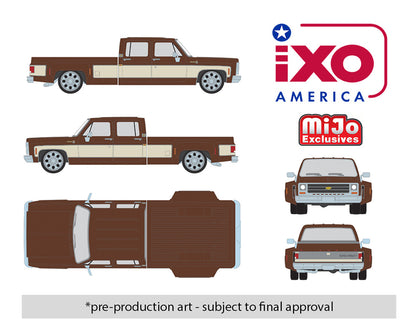 (PRE-0RDER 2026) 1979 Chevrolet Silverado C30 Crew Cab Dually Lowered (Cordova Brown &amp; Santa Fe Tan) IAPR1014