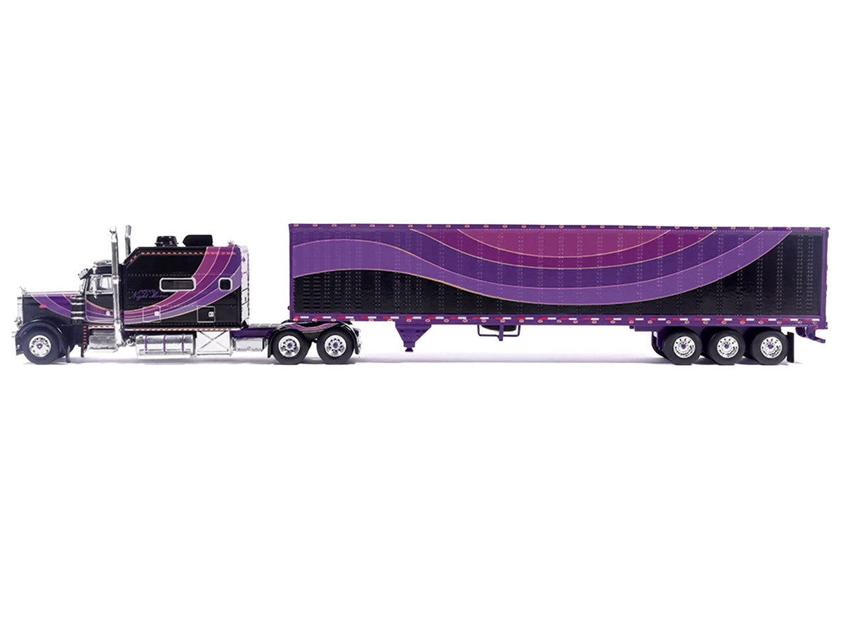 IXO America 1:64 Peterbilt 379 Night Moves avec remorque Dry Goods – J1 Diecast Exclusive – IAPR1026