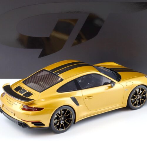 GT Spirit 1:18 Porsche 911 (991.2) Turbo S Exclusive Coupé 2018 – Or métallisé – GT444