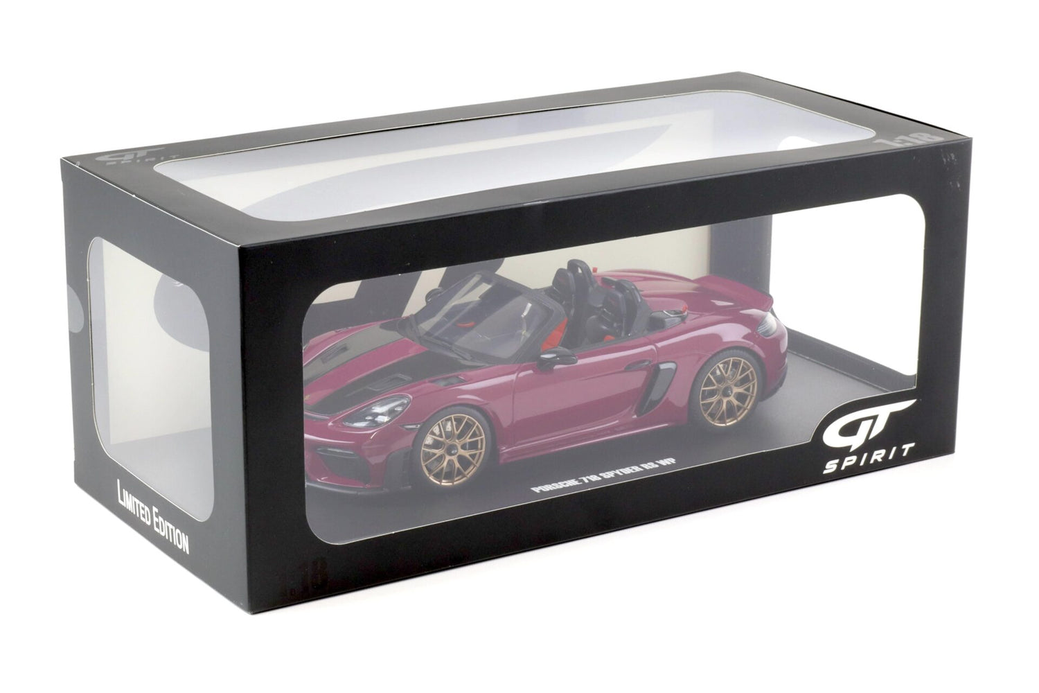 GT SPIRIT-Porsche 718 Spyder RS Weissach Package 2023 Ruby Star