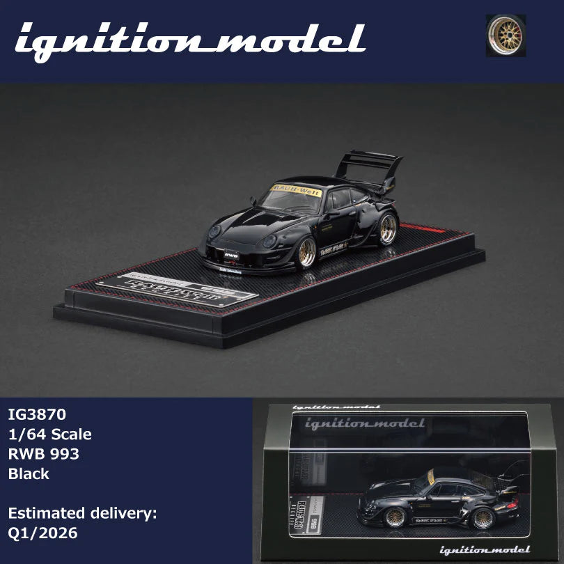 Ignition Model 1/64-RWB 993 Black IG3870