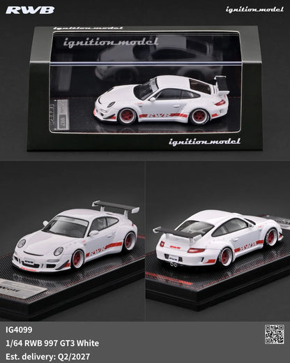 (PRE-ORDER 2027) Ignition Model RWB 997 GT3 White 1:64 – IG4099