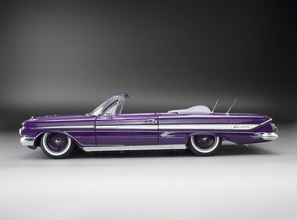 (PURPLE-VIOLET) 1961 Chevrolet Impala Open Convertilbe Lowrider (with movable suspension)