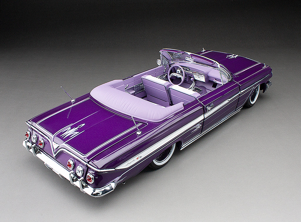 (PURPLE-VIOLET) 1961 Chevrolet Impala Open Convertilbe Lowrider (with movable suspension)