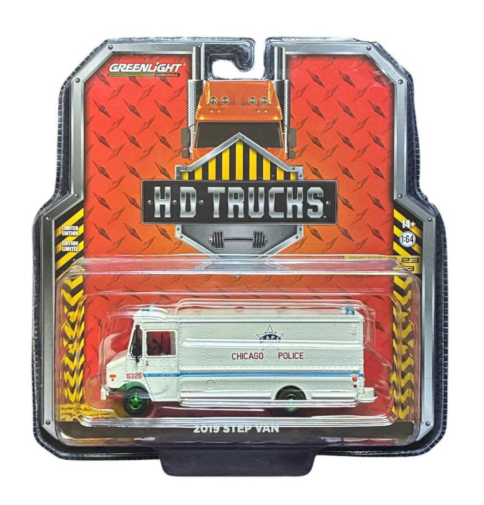 CHASE CAR GreenLight HD Trucks Series 23 2019 Step Van – Chicago Police 1:64 GL33230-CHASE