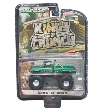CHASE CAR – Monster Truck Ford F-250 1979 “Walkin’ Tall” – Kings of Crunch Série 2 – GreenLight 1:64 – GL49020-E-CHASE