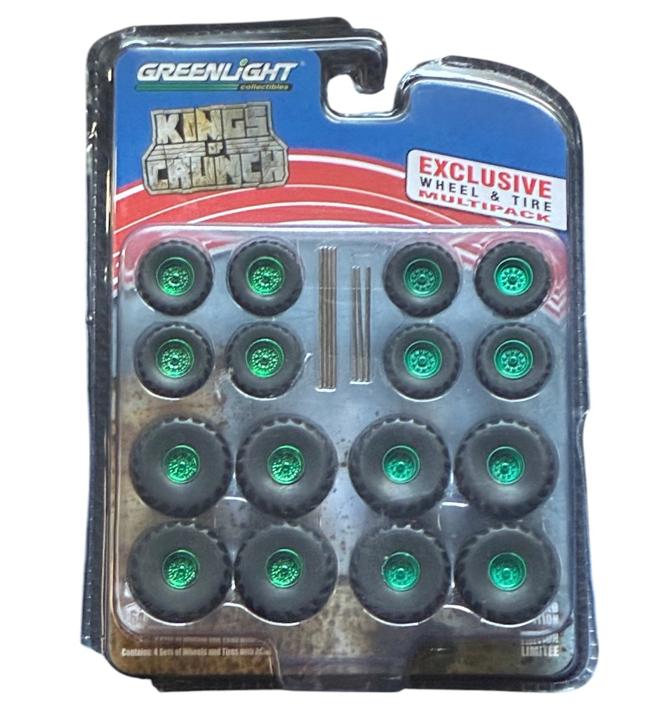 CHASE CAR – Ensemble de roues et pneus Kings of Crunch – Exclusive Wheel &amp; Tire Multipack – GreenLight 1:64 – GL1319-CHASE