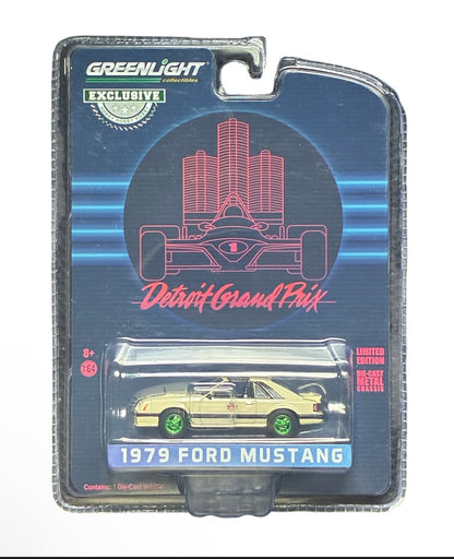CHASE CAR – Ford Mustang 1979 – Detroit Grand Prix – Green Machine – GreenLight Hobby Exclusive 1:64 – GL30167-CHASE