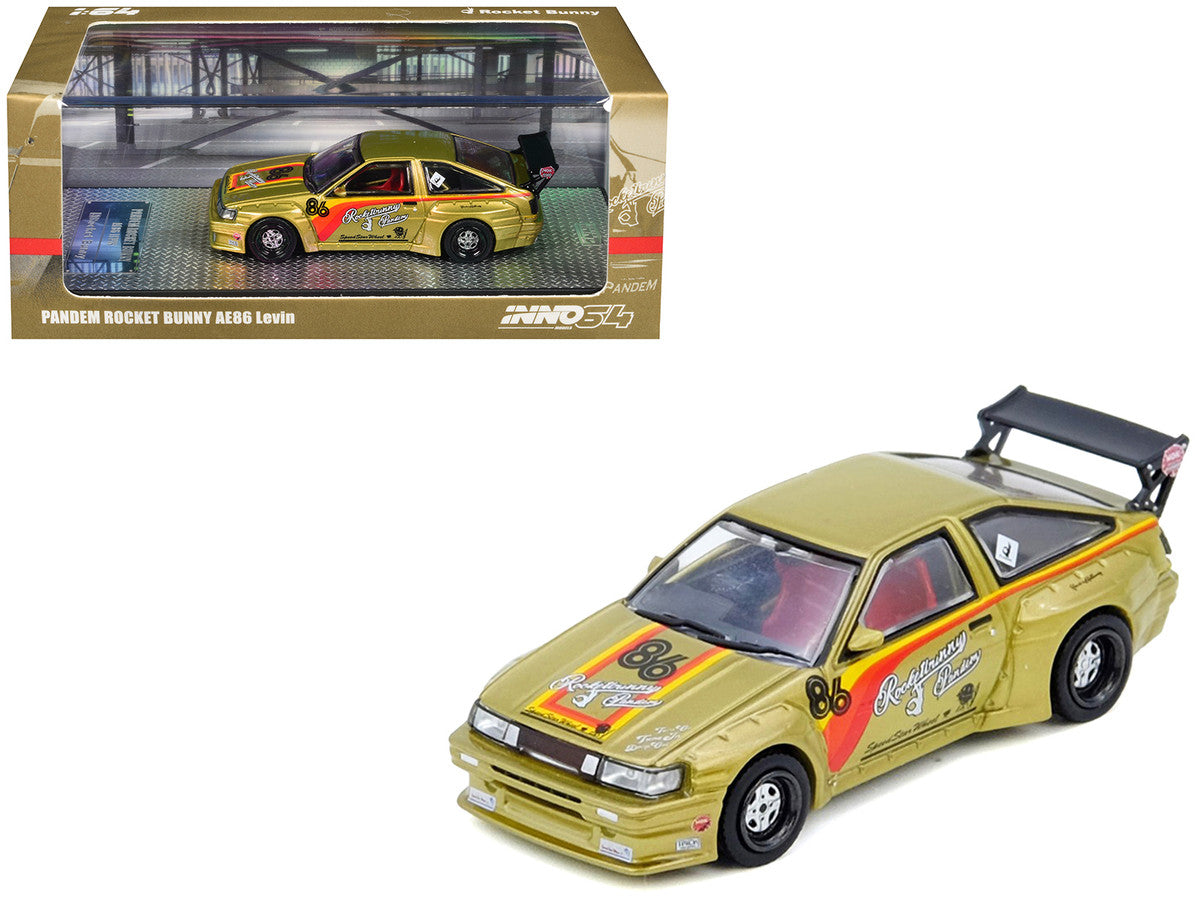 (PRE-ORDER 2026) Toyota AE86 Levin Pandem Rocket Bunny Gold INNO64 1:64 IN64-AE86P-GLD