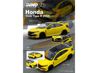 INNO64 1/64-HONDA CIVIC TYPE-R (FK8) Yellow IN64-FK8-YL