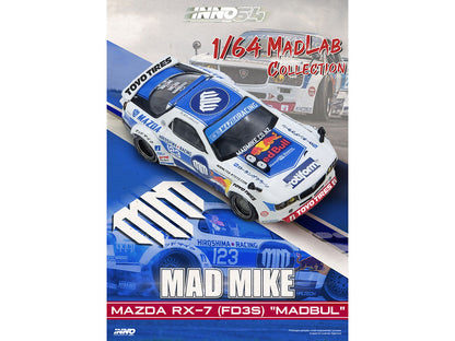 INNO64 1/64 - Mazda RX7 (FD3S) "Pandem Rocket Bunny" Madbul Madlab Collection 001 - IN64-MADLAB01-MADBUL