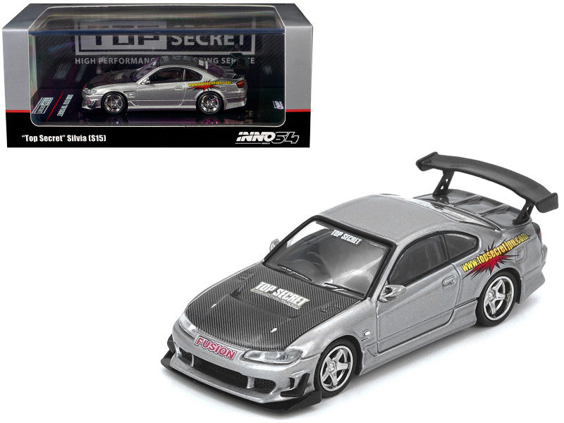 INNO64 1/64-TOP SECRET SILVIA (S15) Silver IN64-S15TS-SIL