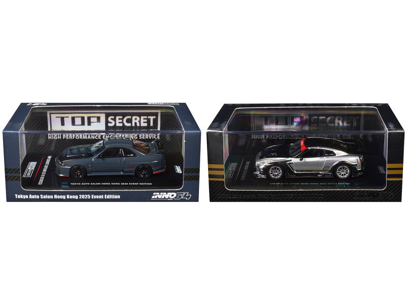 INNO64 1/64 - NISSAN TOP SECRET SKYLINE GTR BCNR33 AND GTRR35 SET TOKYO AUTO SALON HONG KONG 2025