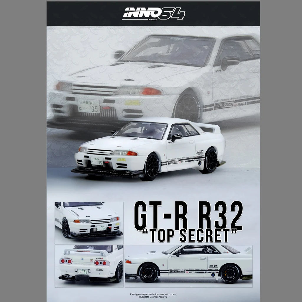 (PRE-ORDER 2026) INNO64 1/64 - Top Secret VR32 GT-R White - IN64-VR32TS-WHITE
