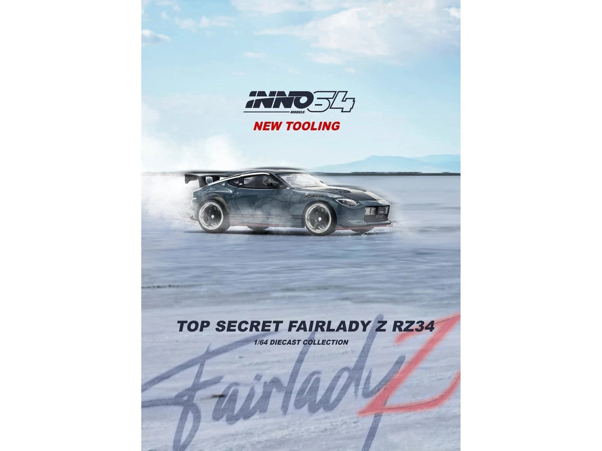 INNO64 1/64 - "Top Secret" Nissan Fairlady Z (RX34) Stealth Gray - IN64-Z34TS-SG
