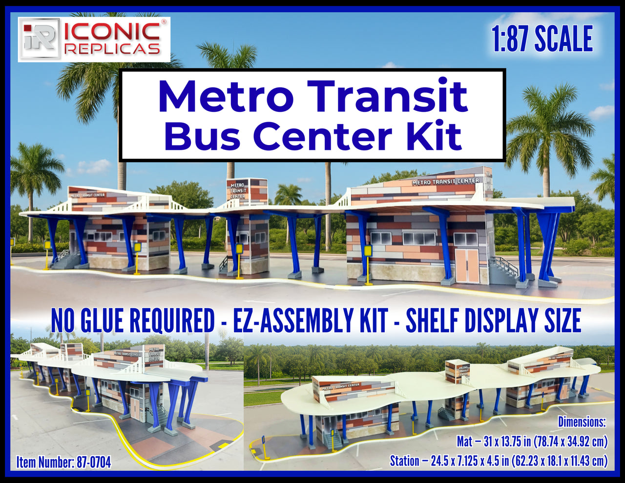 Metro Transit Bus Center 1:87 Bus Station Diorama