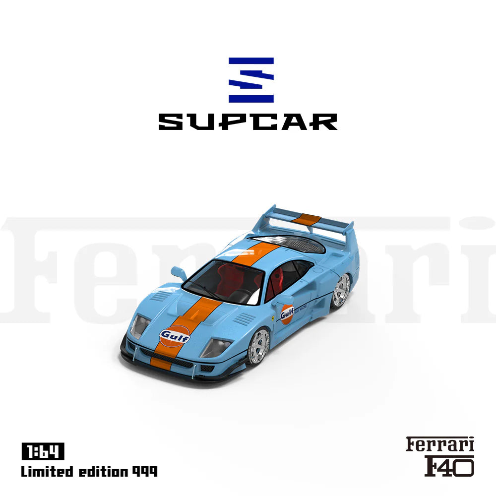 SUPCAR 1/64- Ferrari F40-GULF SC64005