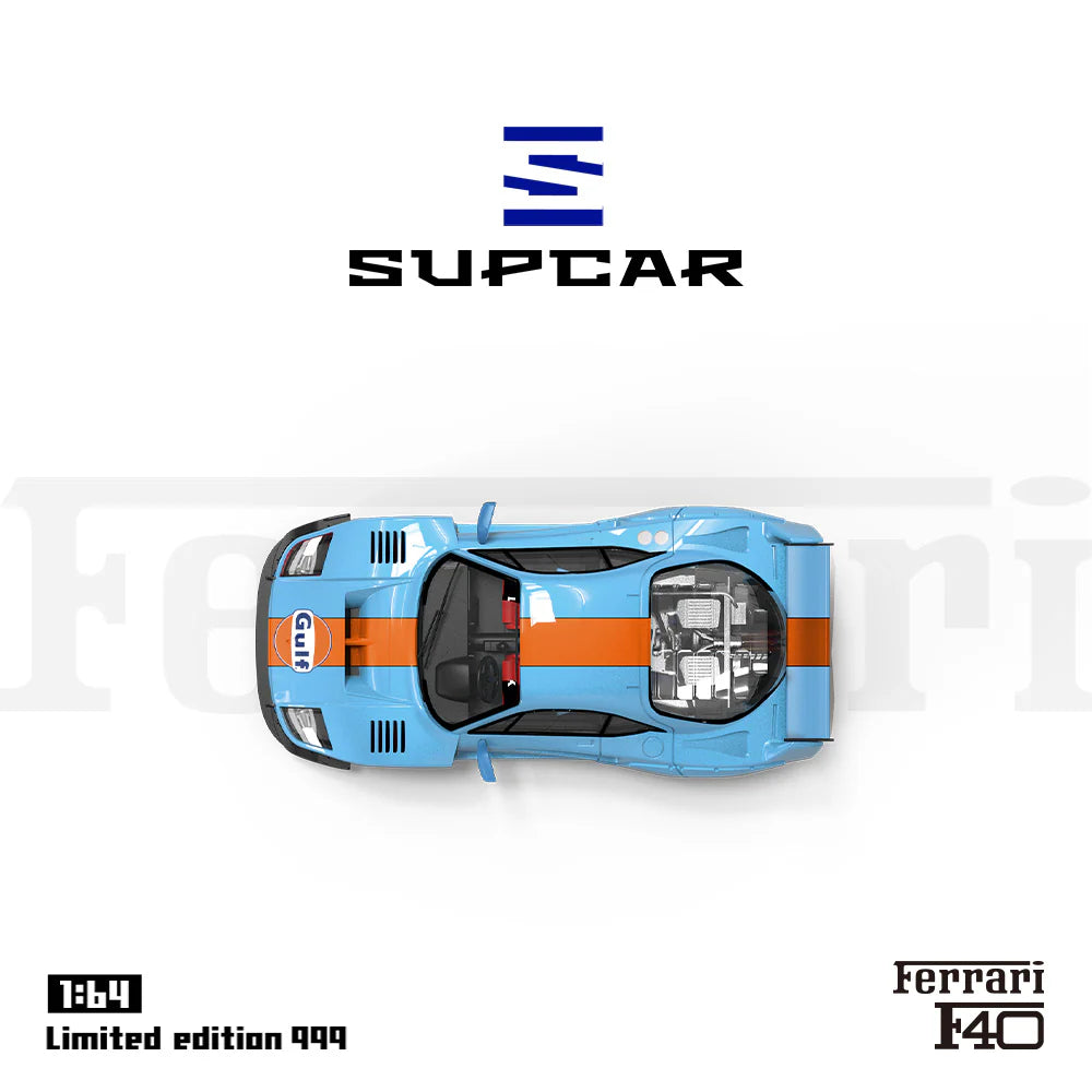 SUPCAR 1/64- Ferrari F40-GULF SC64005