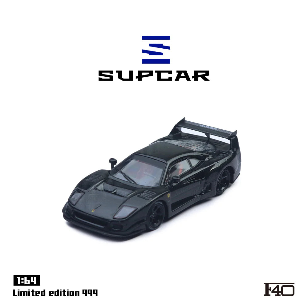 SUPCAR 1/64- Ferrari F40 BLACK SC64007