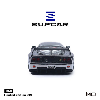 SUPCAR 1/64- Ferrari F40 Silver Plating SC64008 (limit 1 per client)