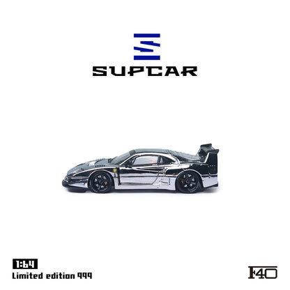 SUPCAR 1/64- Ferrari F40 Silver Plating SC64008 (limit 1 per client)