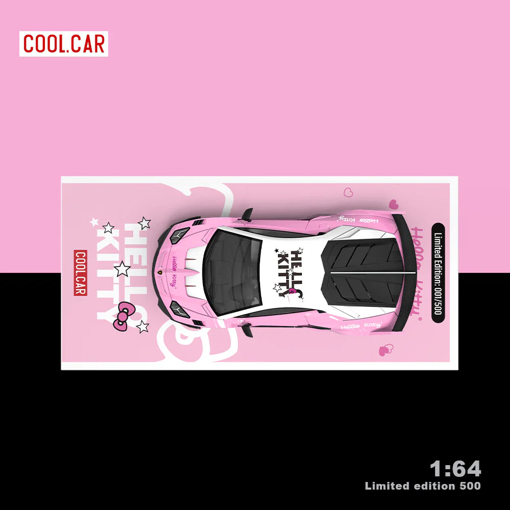 CoolCar 1:64-Lamborghini Aventador GTEVO Kitty Light Pink CC643825