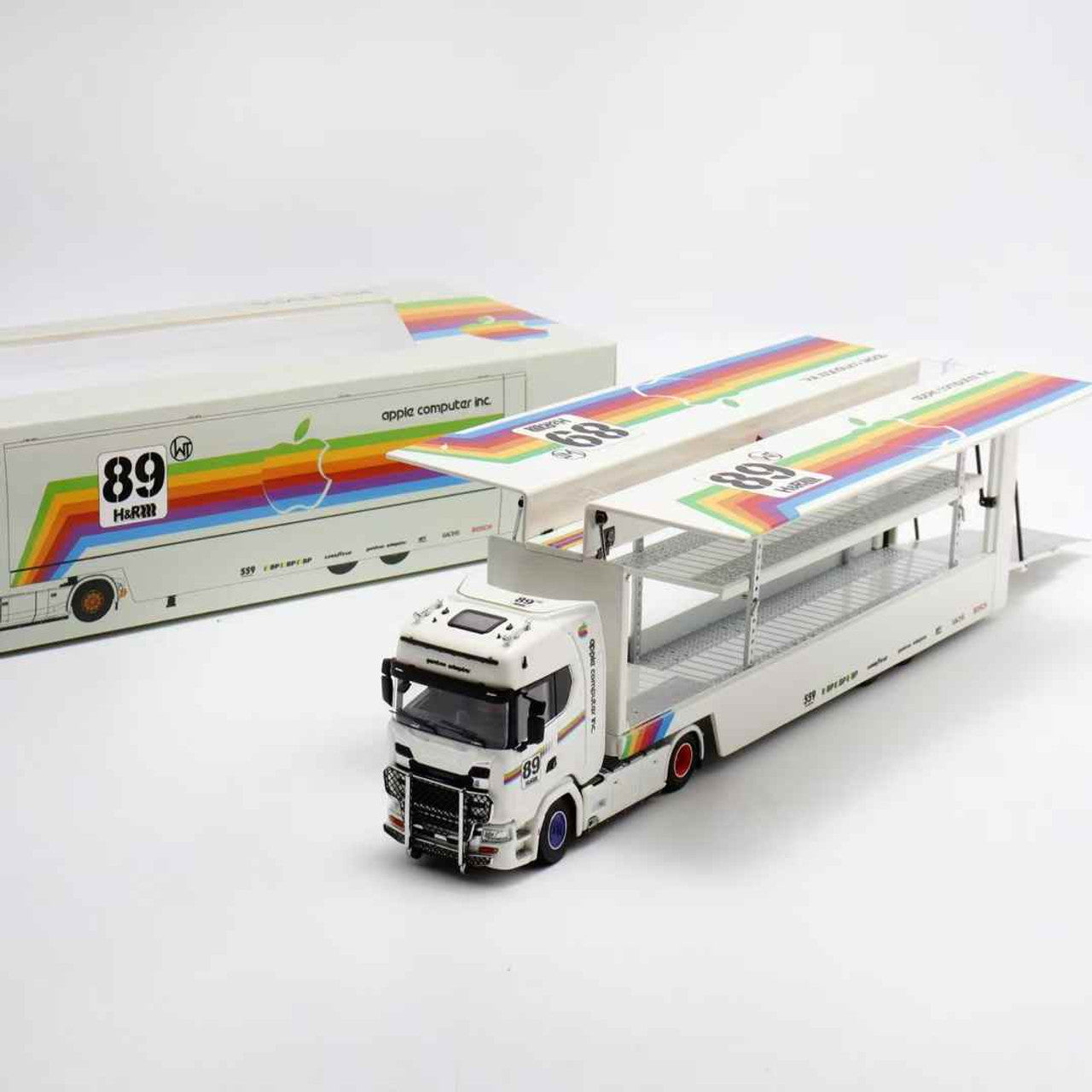 1/64 Kengfai &amp; Maxwell Scania S730 V8 Double Level Car Transporter 