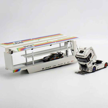 1/64 Kengfai &amp; Maxwell Scania S730 V8 Double Level Car Transporter 