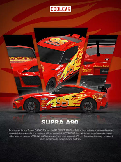 CoolCar 1:64- Toyota Supra A90- Lightning McQueen CC647416
