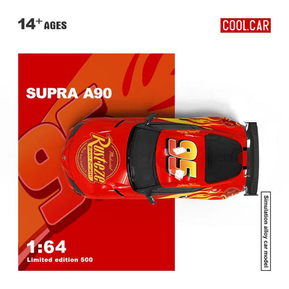 CoolCar 1:64- Toyota Supra A90- Lightning McQueen CC647416