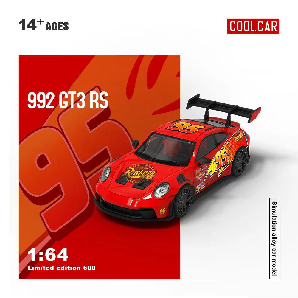 CoolCar 1:64-Porsche 992 GT3 RS- Lightning McQueen CC644647