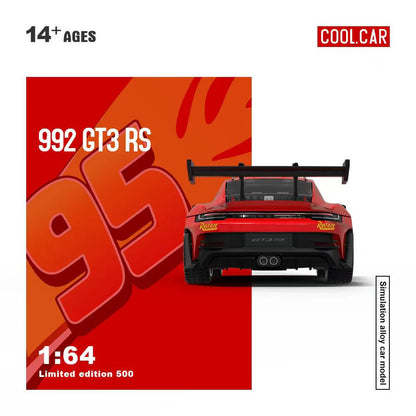 CoolCar 1:64-Porsche 992 GT3 RS- Lightning McQueen CC644647