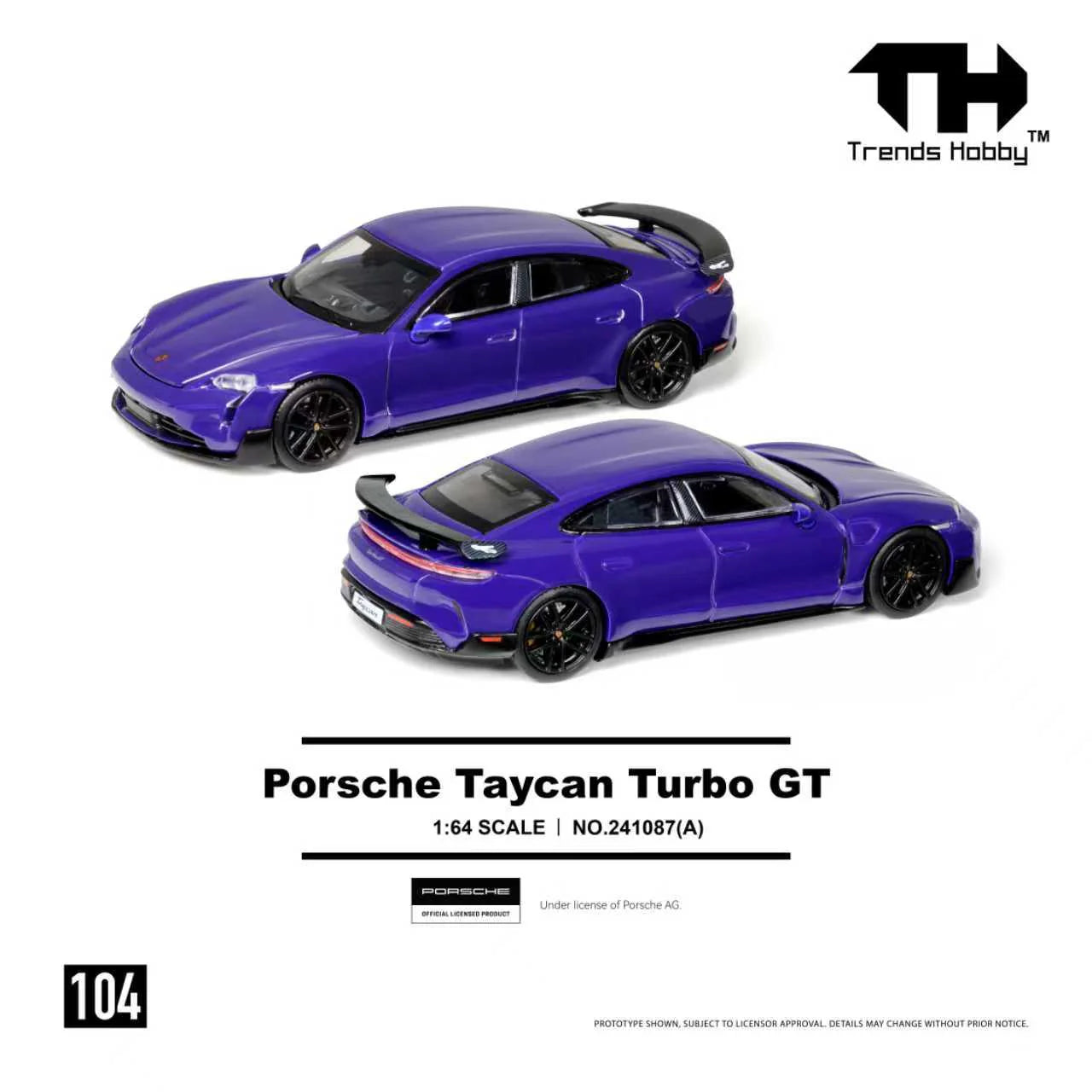 Porsche Taycan Turbo GT Purple 1:64 - Trends Hobby - 241087A