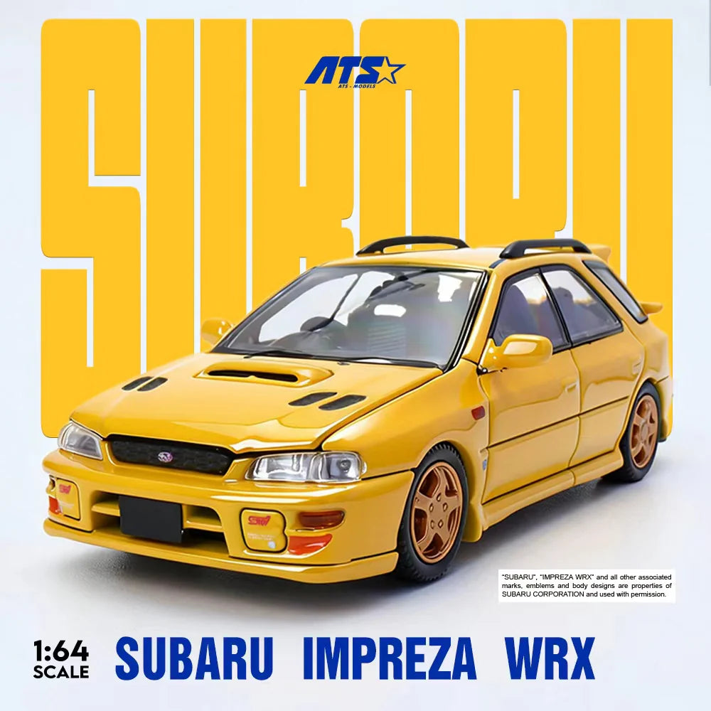 Subaru Impreza WRX Yellow 1:64 – ATS Model ATS881506