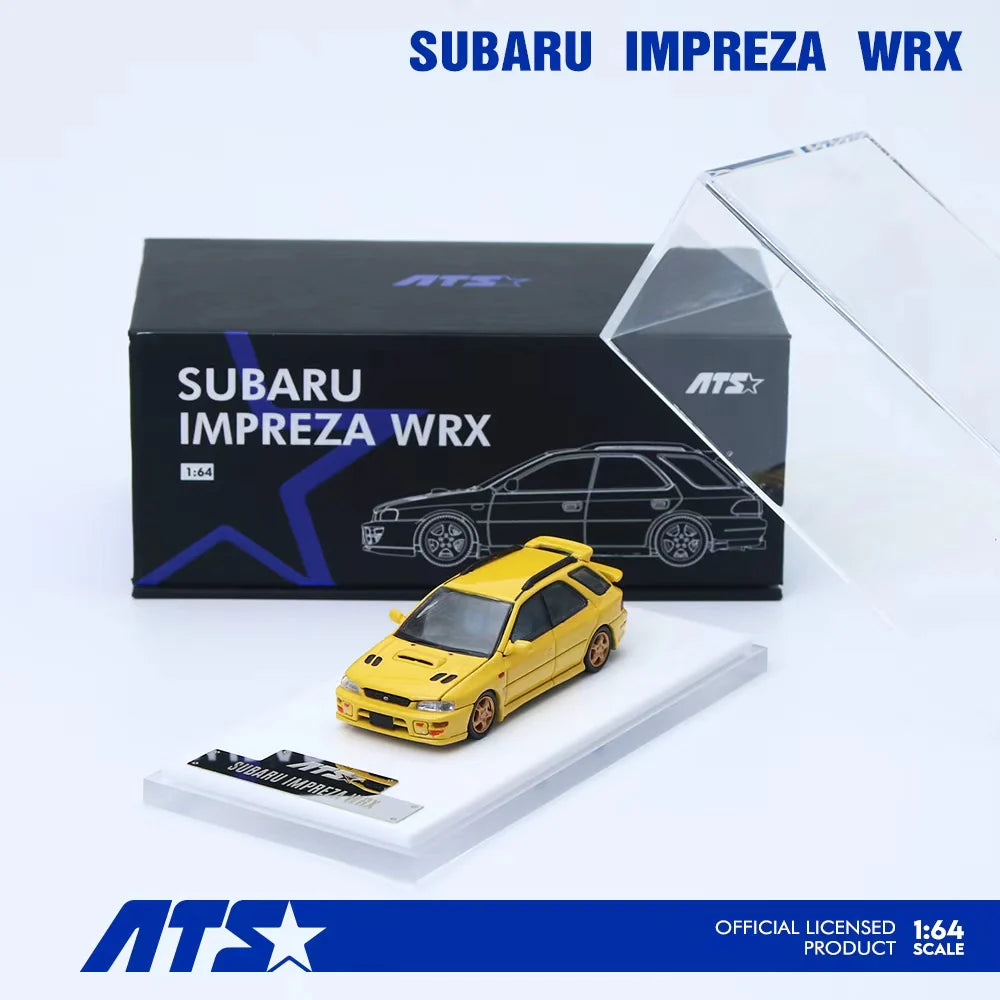 Subaru Impreza WRX Yellow 1:64 – ATS Model ATS881506