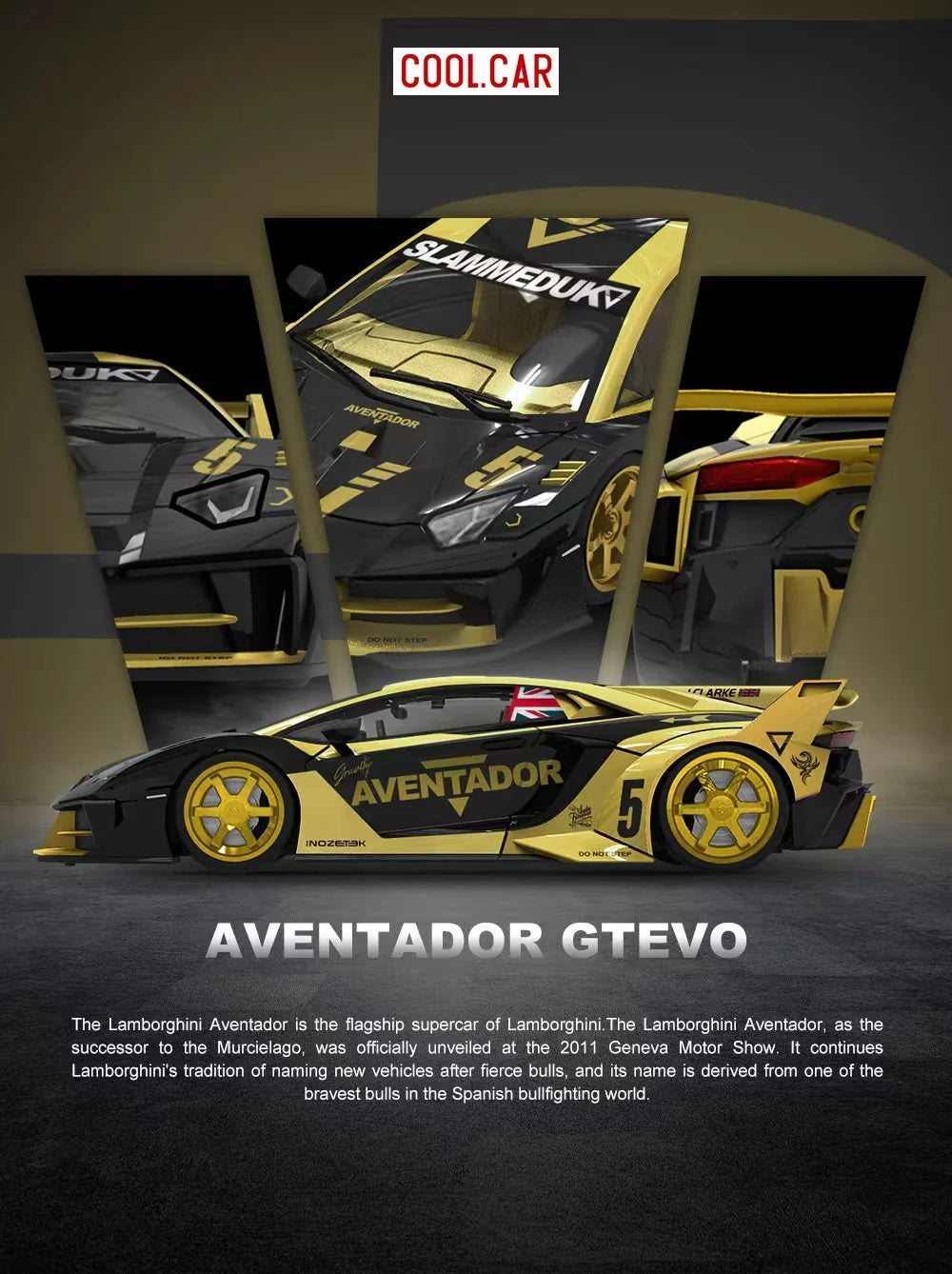 Lamborghini GT EVO V5 Black Gold – Cool Car 1:64 CC643831