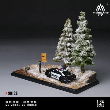Scène de la première neige en forêt 1:64 – MoreArt MO901331