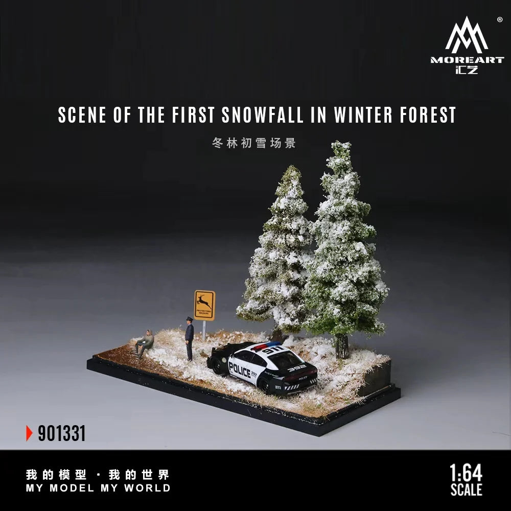 Scène de la première neige en forêt 1:64 – MoreArt MO901331