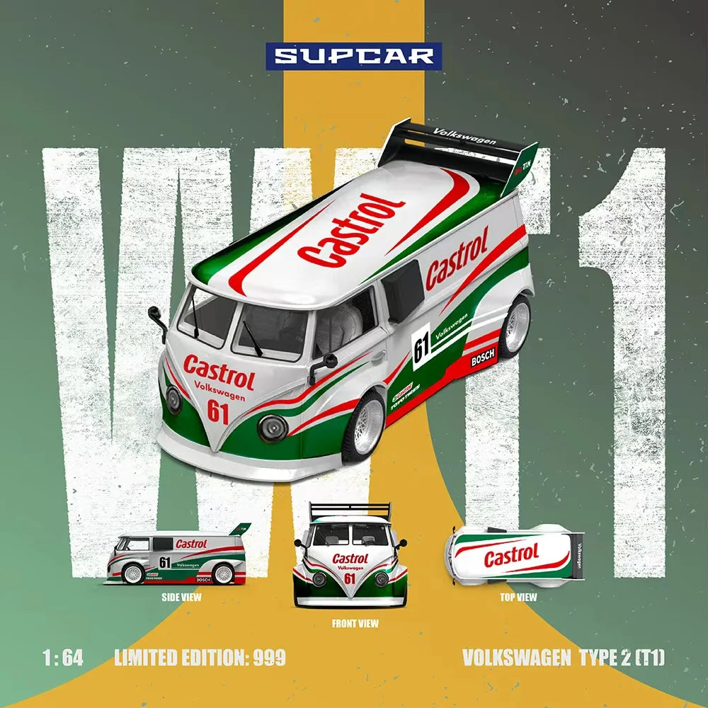 SUPCAR 1:64 Volkswagen T1 Castrol No. 61 SC642951