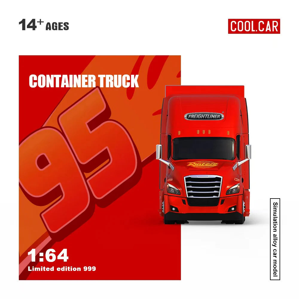 Cool Car 1:64 Freightliner Container Truck – Lightning McQueen Livery CC800116