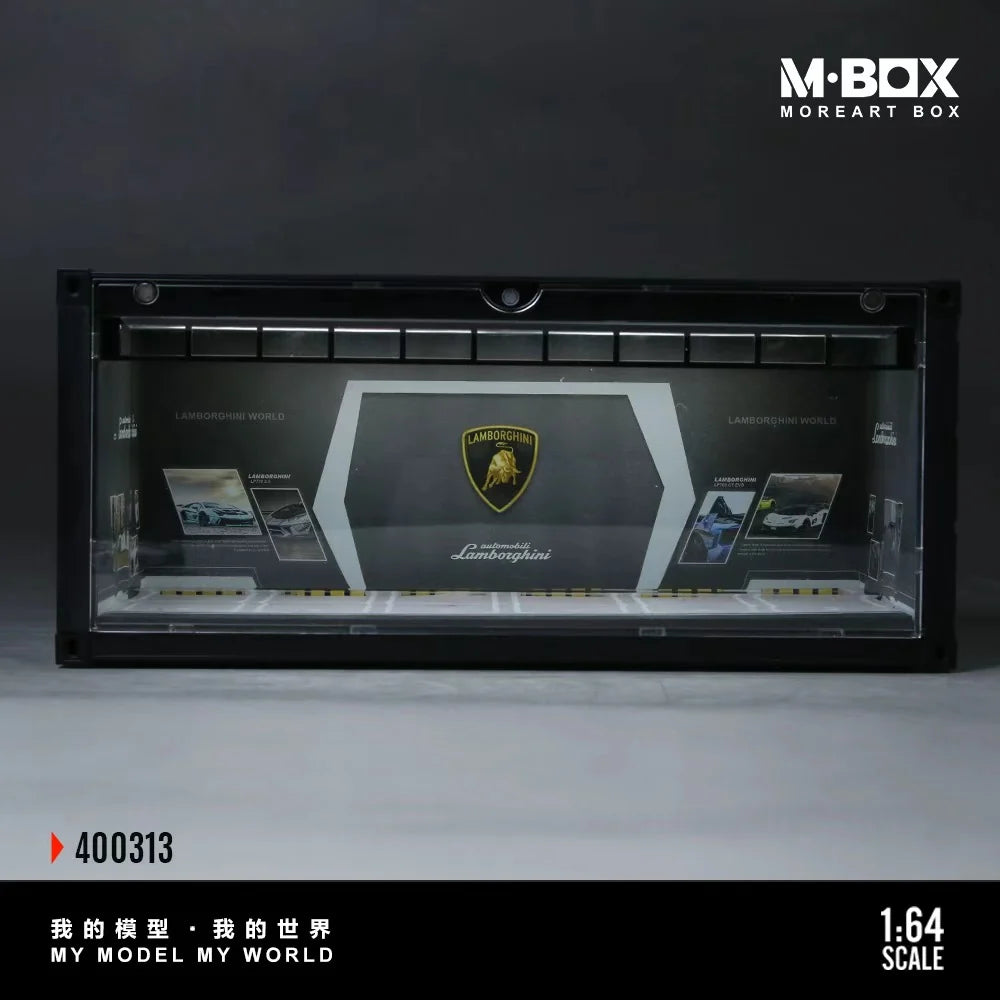 Lamborghini Container Storage Scene with LED Light 1:64 – MBOX MB400313
