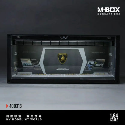 Scène conteneur Lamborghini avec éclairage LED 1:64 – MBOX MB400313