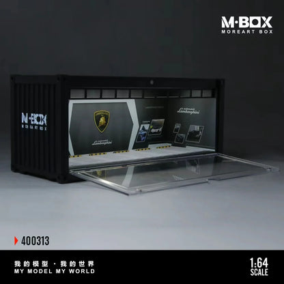 Scène conteneur Lamborghini avec éclairage LED 1:64 – MBOX MB400313