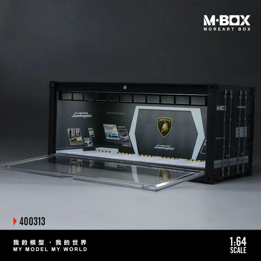 Lamborghini Container Storage Scene with LED Light 1:64 – MBOX MB400313