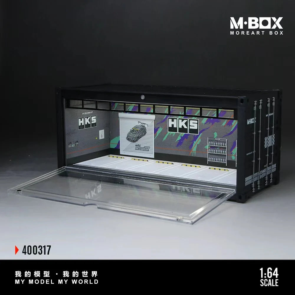Scène de rangement conteneur HKS B avec arrière-plan – MBox 1:64 MB400317
