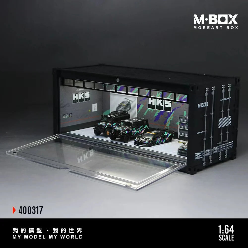 Scène de rangement conteneur HKS B avec arrière-plan – MBox 1:64 MB400317