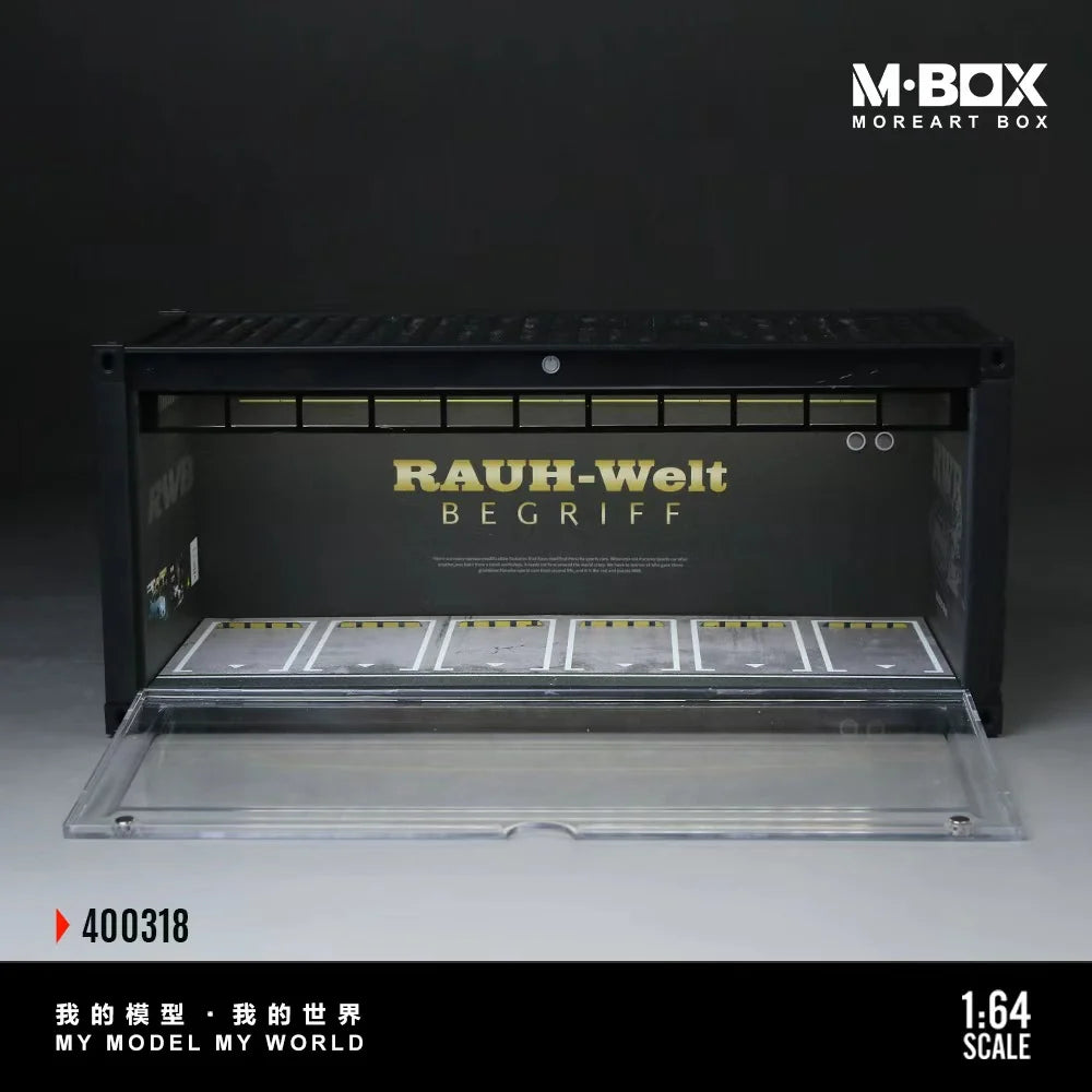 Scène de rangement conteneur RAUH-Welt Porsche C – MBox 1:64 MB400318