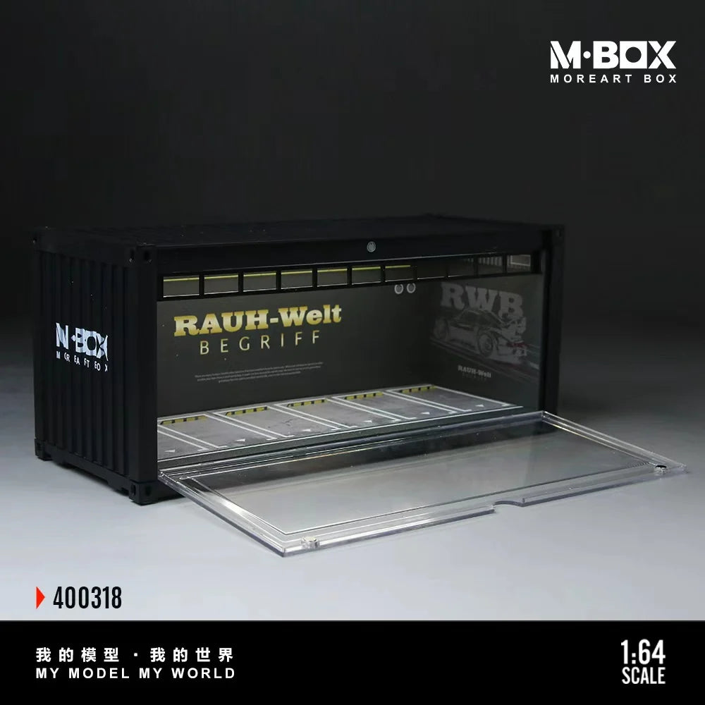 Scène de rangement conteneur RAUH-Welt Porsche C – MBox 1:64 MB400318