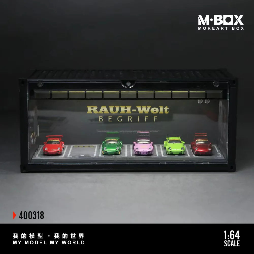 Scène de rangement conteneur RAUH-Welt Porsche C – MBox 1:64 MB400318